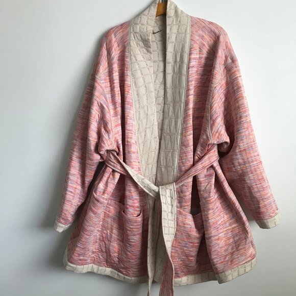 Nike Yoga Kimono Jacket Reversible Quilted Kantha Womens 3X - Picture 2 of 12